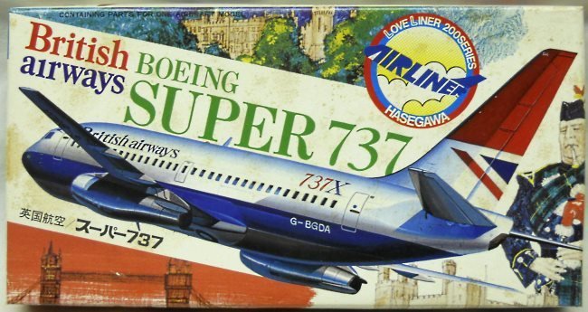 Hasegawa 1/200 Boeing Super 737 British Airways, LA4 plastic model kit